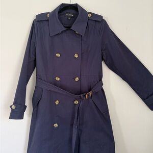 Zenana Outfitters Classic Navy Trench Coat